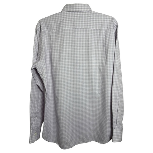 Canali Checkered Button Dress Shirt Size 41 Neck 16 Large Made in Italy Cotton - Picture 3 of 7